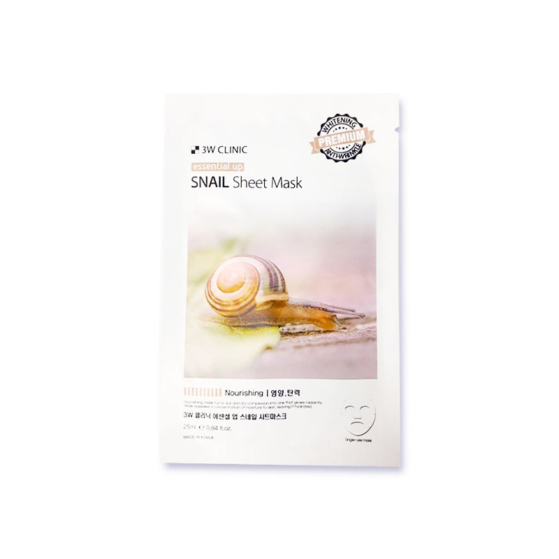 3W Clinic Essential Up Snail Sheet Mask 25ml