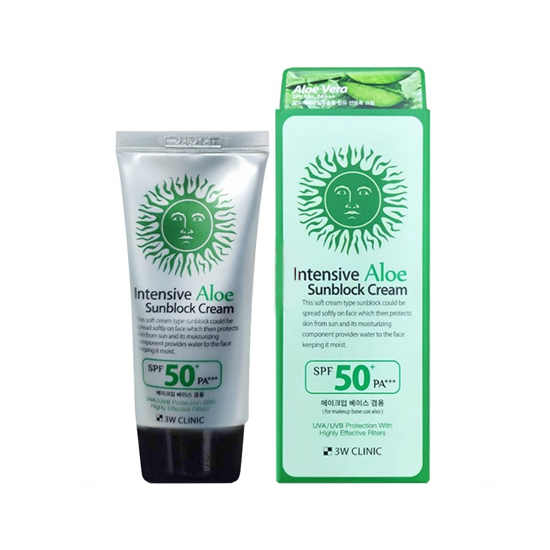 3W Clinic Intensive Aloe Sunblock Cream Spf 50+ Pa+++ 70ml