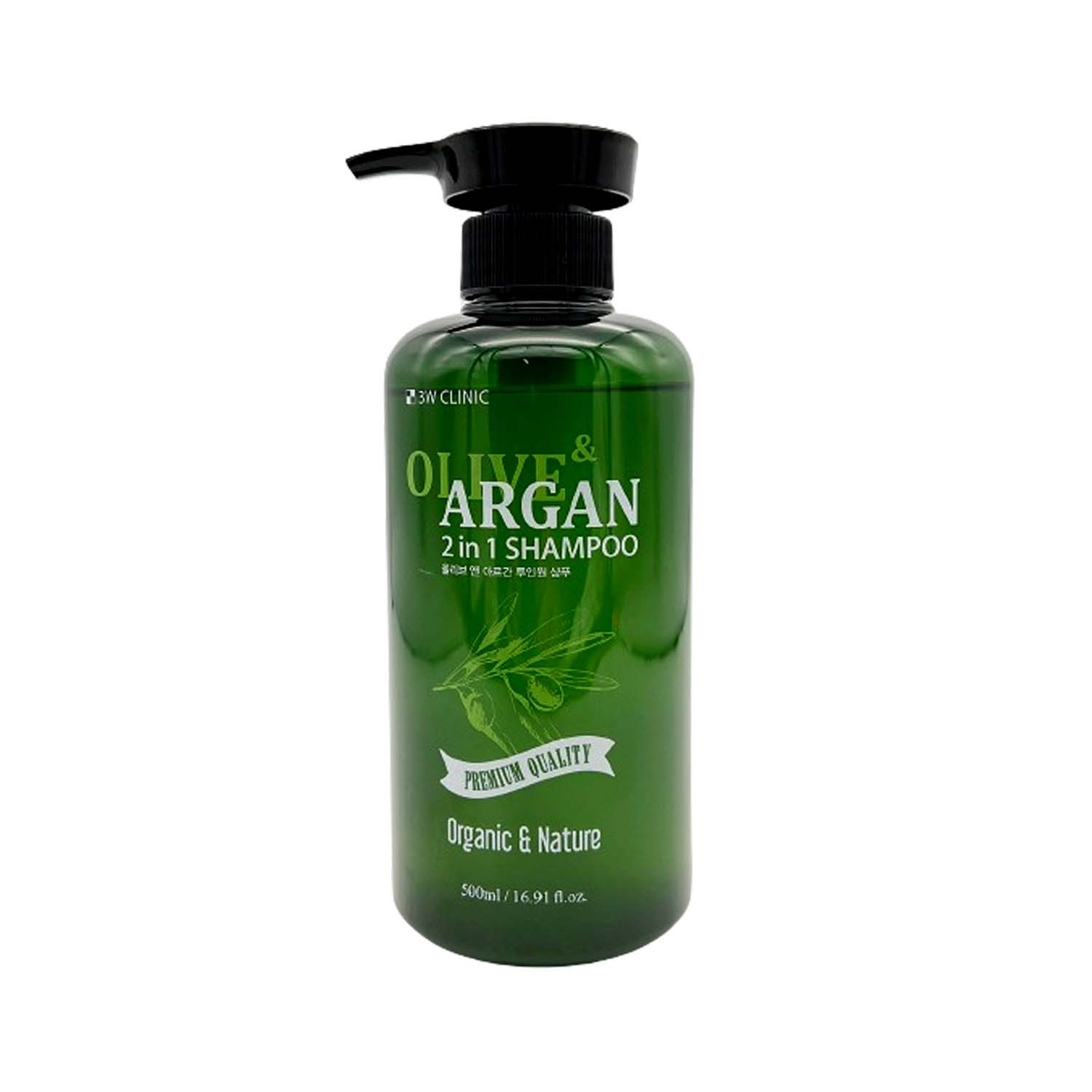 3W Clinic Olive And Argan 2 In 1 Shampoo 500ml