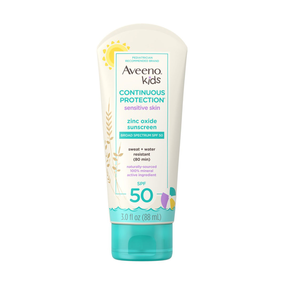 Aveeno Kids Cotinuous Protection Zinc Oxide Sunscreen SPF50 88ml
