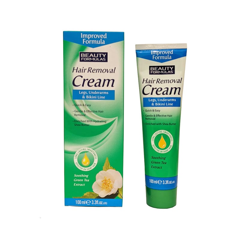 Beauty Formulas Hair Removal Cream for Legs, Underarms & Bikini Line 100ml