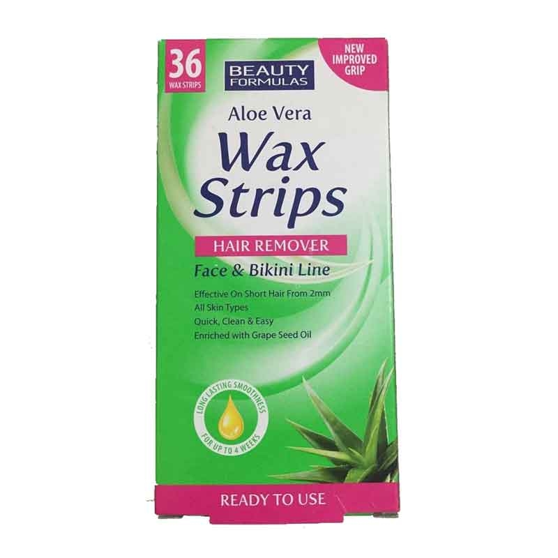 Beauty Formulas Hair Removal Wax Strips Face and Bikini Line