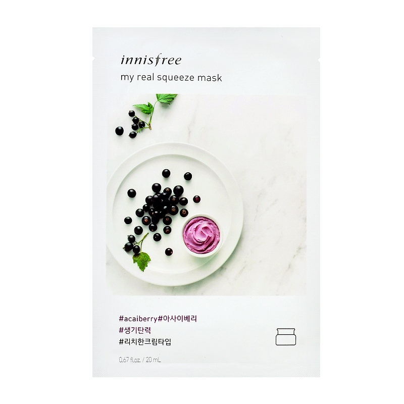 Innisfree My Real Squeeze Acai Berry Sheet Mask 20ml