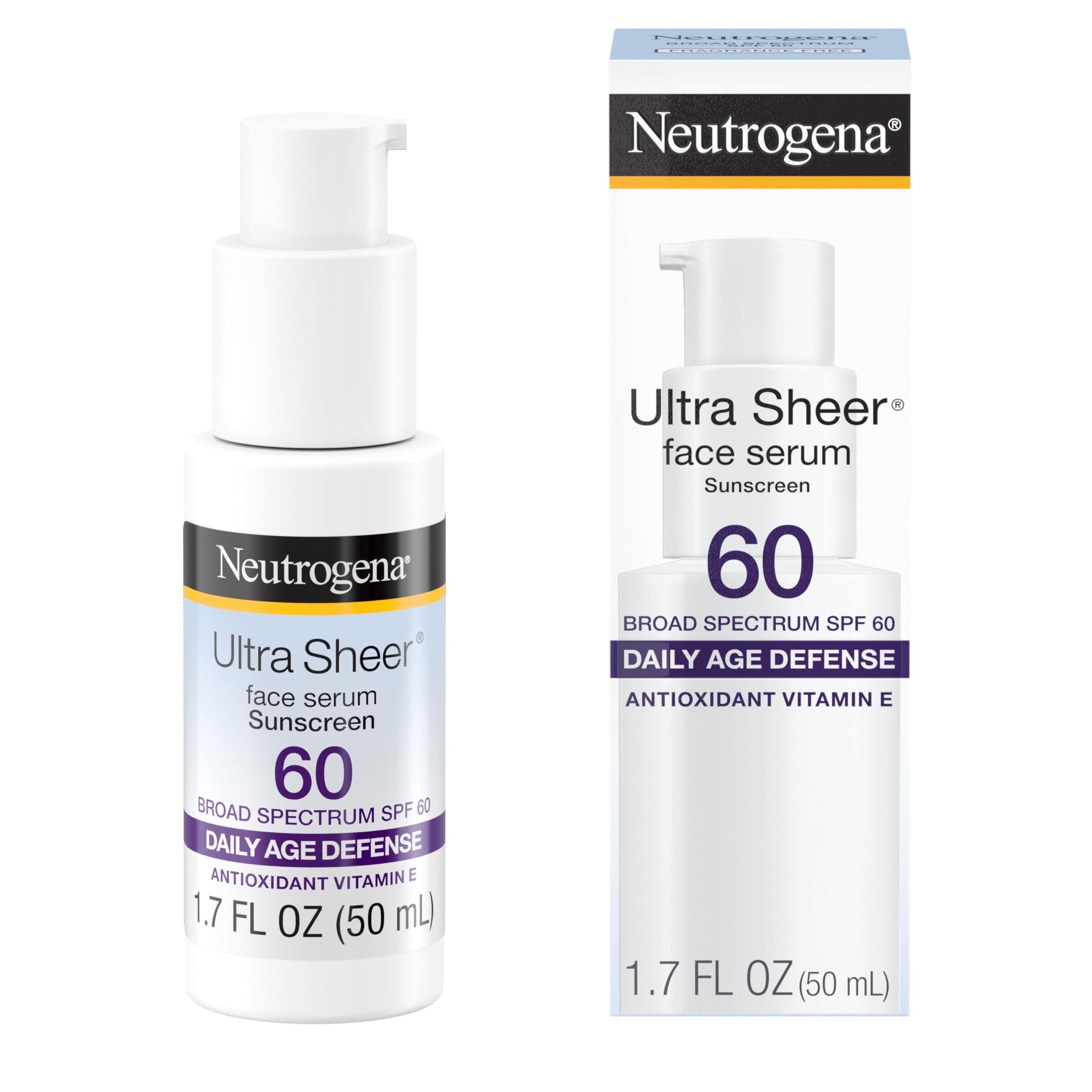 Neutrogena Ultra Sheer Moisturizing Face Sunscreen Serum SPF 60+ - 50ml