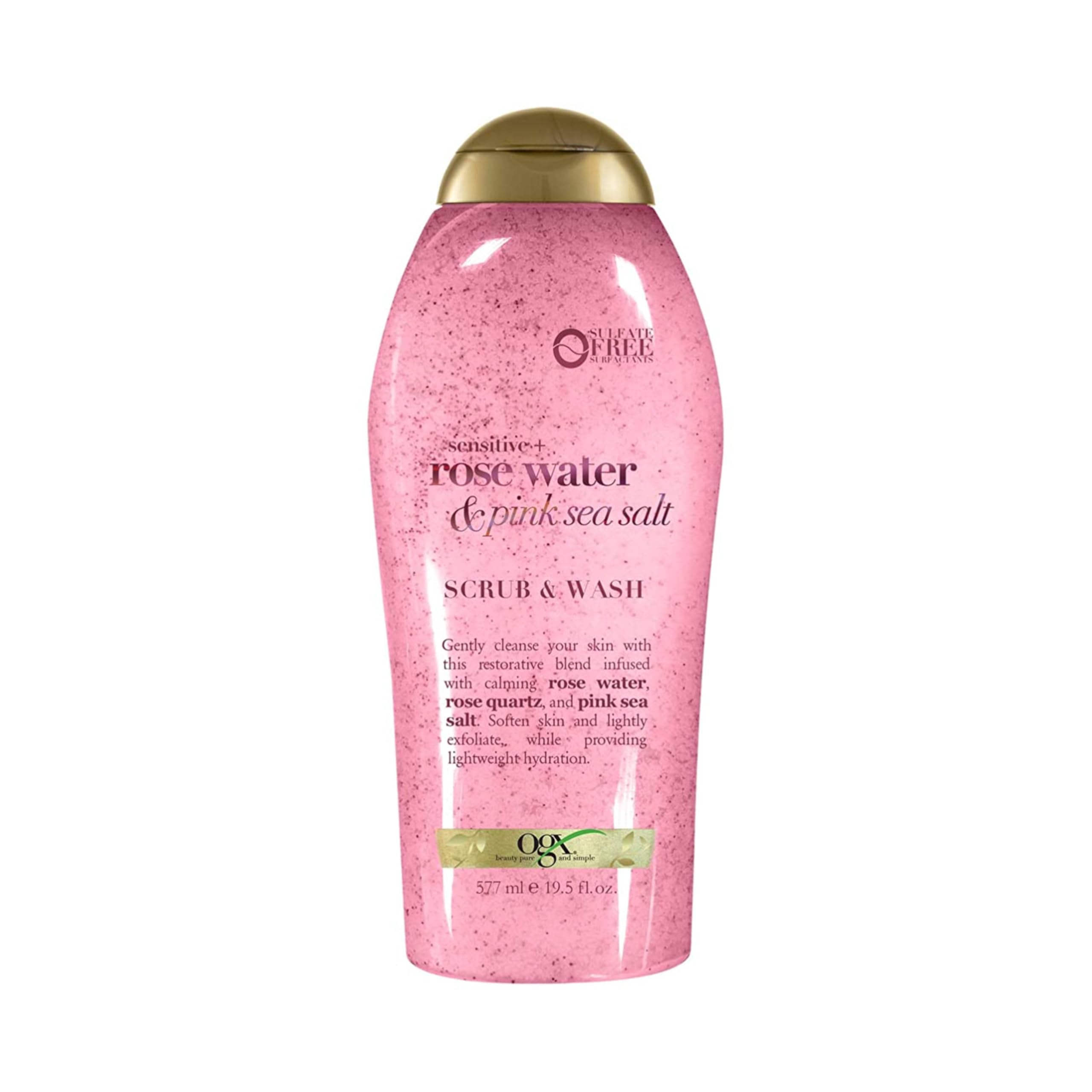 OGX Pink Sea Salt and Rosewater Gentle Soothing Body Scrub & Wash 577ml