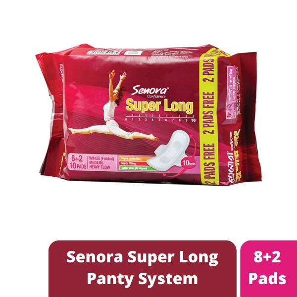 Senora Confidence Super Long Sanitary Napkin 8+2 Pads
