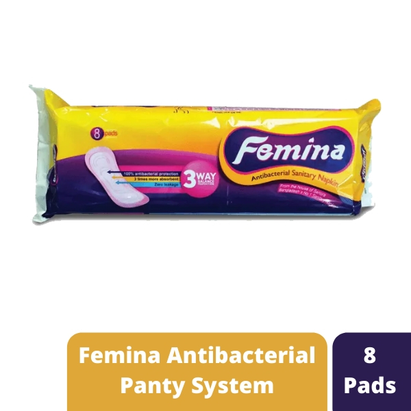 Square Femina Antibacterial Sanitary Napkin 8 Pads